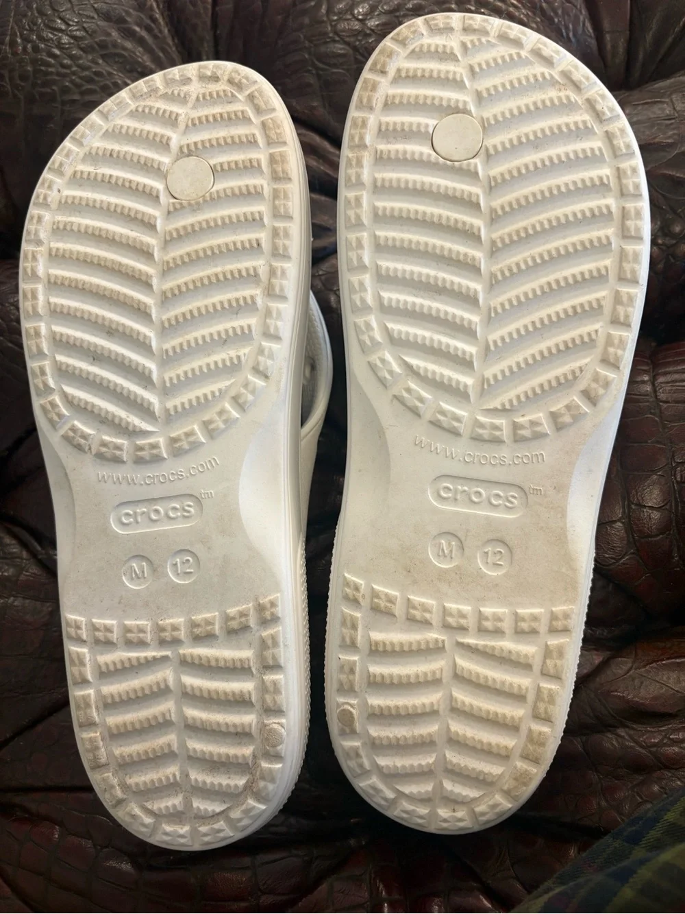 CROCS Women's White Foam Flip Flop Sandals